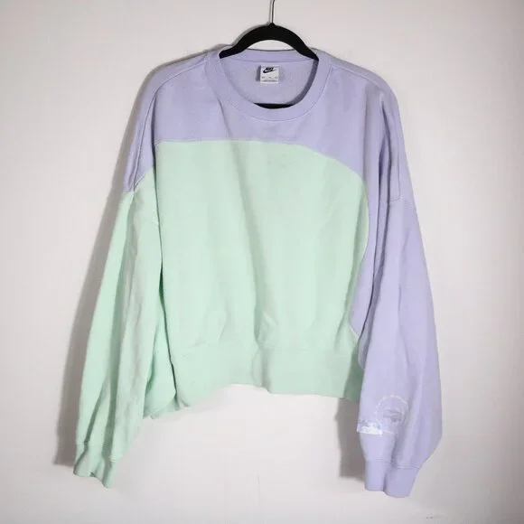 Nike Tops Nike Sportswear Color Clash Womens Fleece Sweatshirt